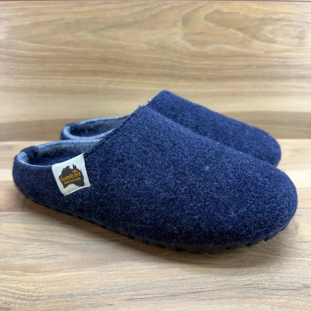 Gumbies Outback Slippers Mens 8 EU 41 Navy Blue‎ Comfort Slip On